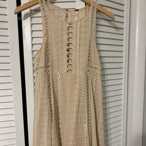 Cream lace free people dress